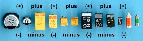 Внешний вид электролитических SMD конденсаторов