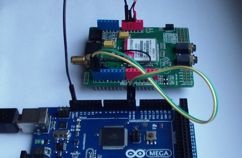 Схема подключения модуля  SIM900 к Arduino